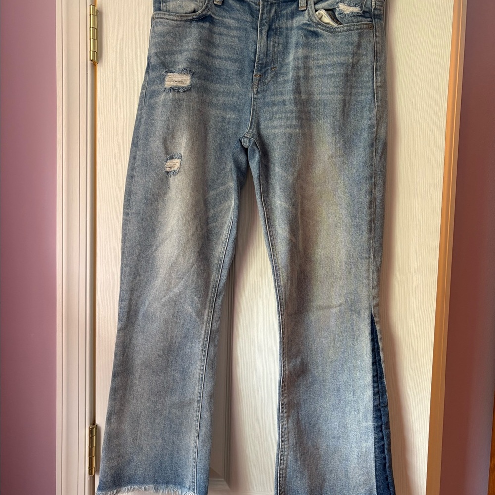 Lucky Brand Blue Flare Wide Leg Jeans